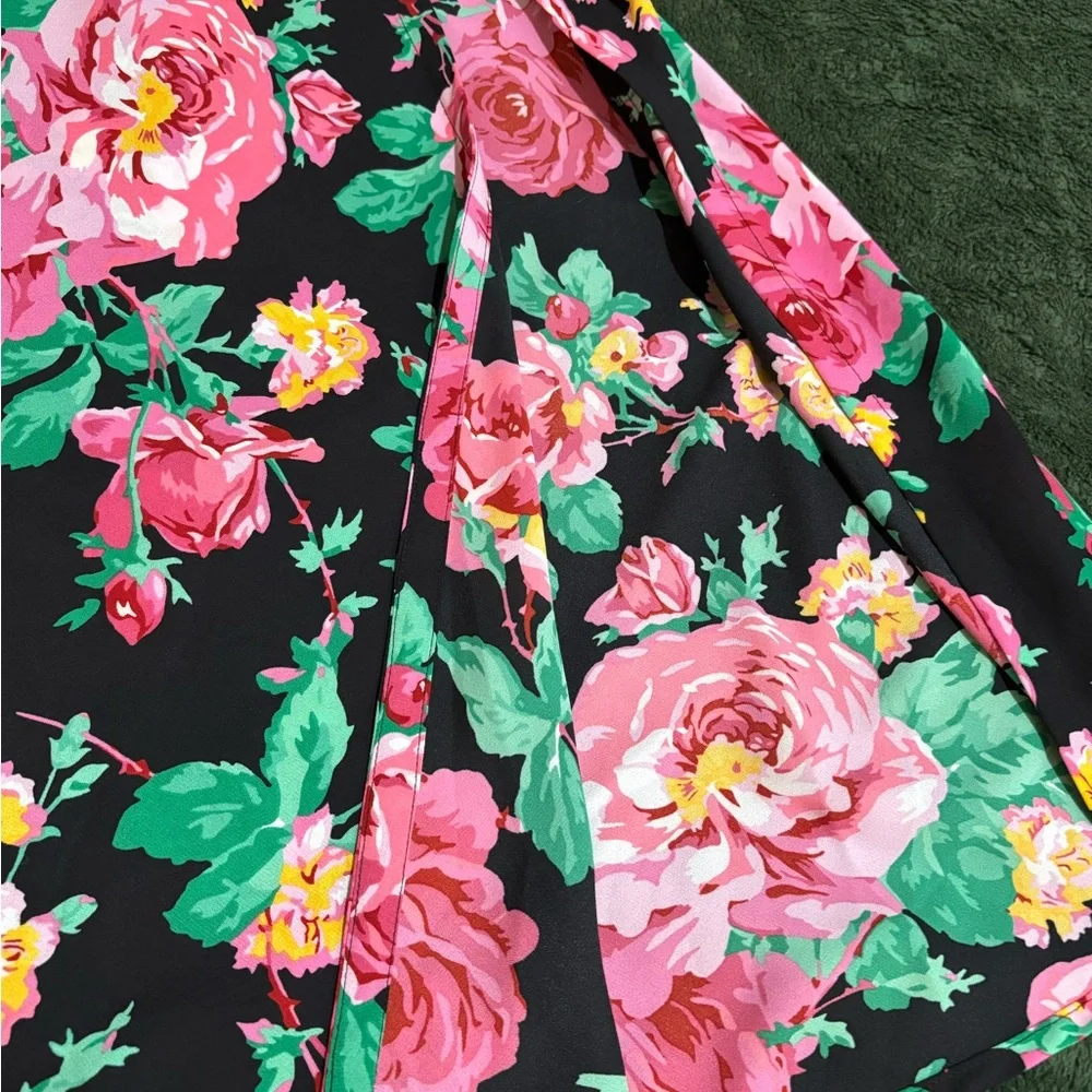 NWT Small For Love & Lemons Becca Floral Side Slit Open Back Maxi Dress - - Picture 6 of 7